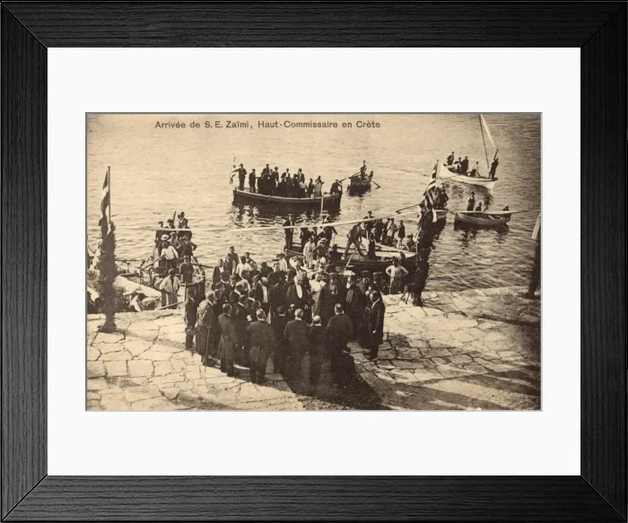 Framed Print : Crete - Arrival of S. E. Zaimi, High Commissoner of Crete Framed Print : Crete - Arrival of S. E. Zaimi, High Commissoner of Crete