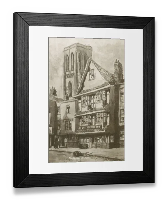 Framed Print : The Temple Church & Shakespeare Inn Framed Print : The Temple Church & Shakespeare Inn