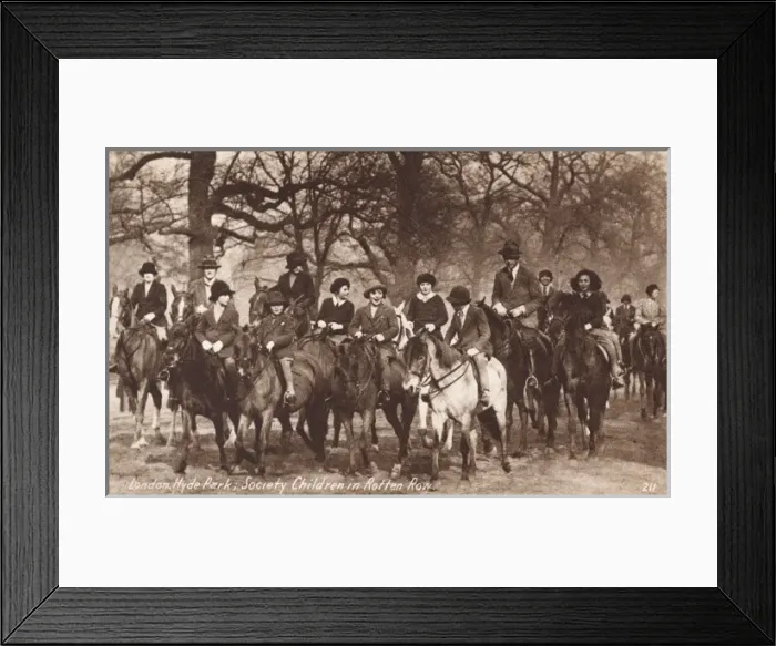 Framed Print : Society Children in Rotten Row Framed Print : Society Children in Rotten Row