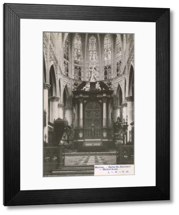 Framed Print : Mechelen: cathedral of St Rombaux - Main Altar Framed Print : Mechelen: cathedral of St Rombaux - Main Altar