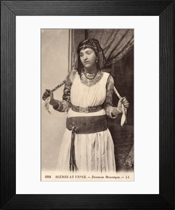 Framed Print : Algeria - Moorish Dancer Framed Print : Algeria - Moorish Dancer