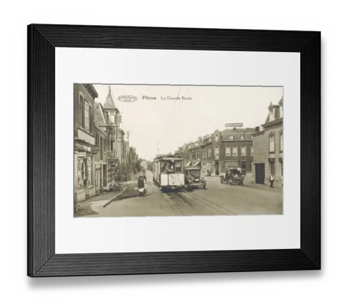 Framed Print : The Main street at Fleron, France Framed Print : The Main street at Fleron, France