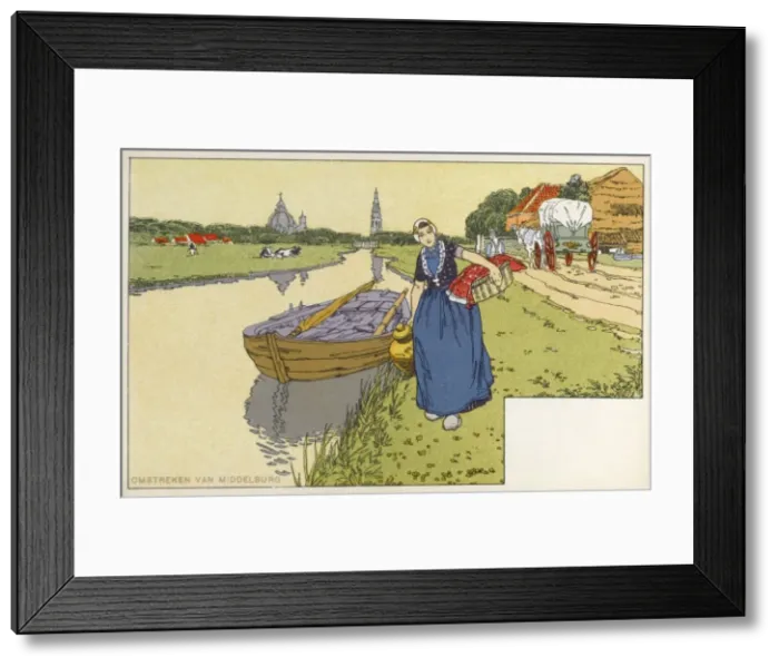 Framed Print : Netherlands - Neighbourhood of Middelburg Framed Print : Netherlands - Neighbourhood of Middelburg