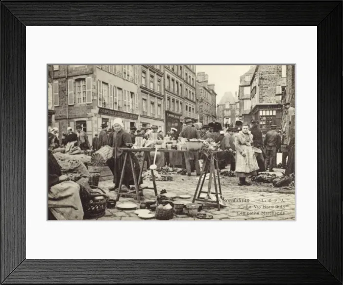 Framed Print : Small Market in Rouen, Normandy Framed Print : Small Market in Rouen, Normandy