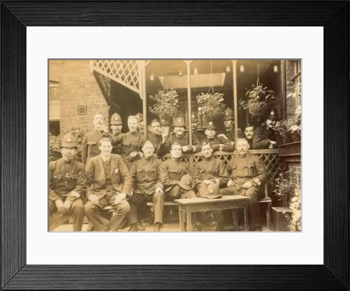 Framed Print : Metropolitan Police officers in an informal group photograph Framed Print : Metropolitan Police officers in an informal group photograph