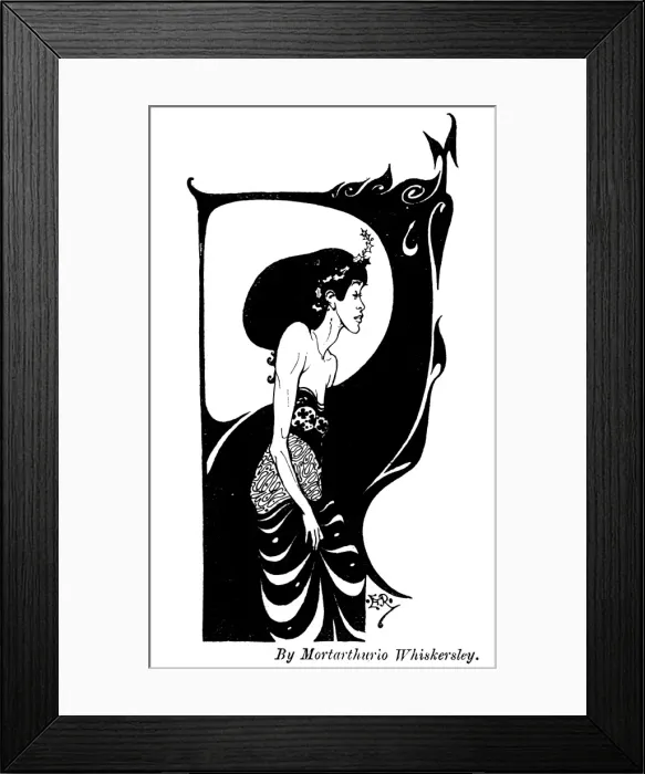 Framed Print : Satire on art of Aubrey Beardsley Framed Print : Satire on art of Aubrey Beardsley