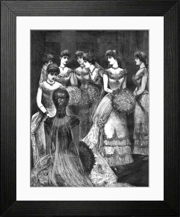 Framed Print : Royal Wedding 1882 -- bridesmaids waiting for the bride Framed Print : Royal Wedding 1882 -- bridesmaids waiting for the bride