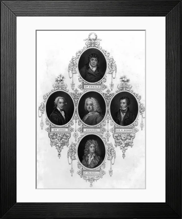 Framed Print : Eminent 18th century musicians Framed Print : Eminent 18th century musicians