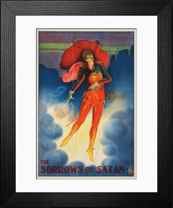 Framed Print : Poster advertising The Sorrows of Satan Framed Print : Poster advertising The Sorrows of Satan