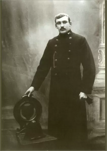 Metropolitan Police officer in studio portrait