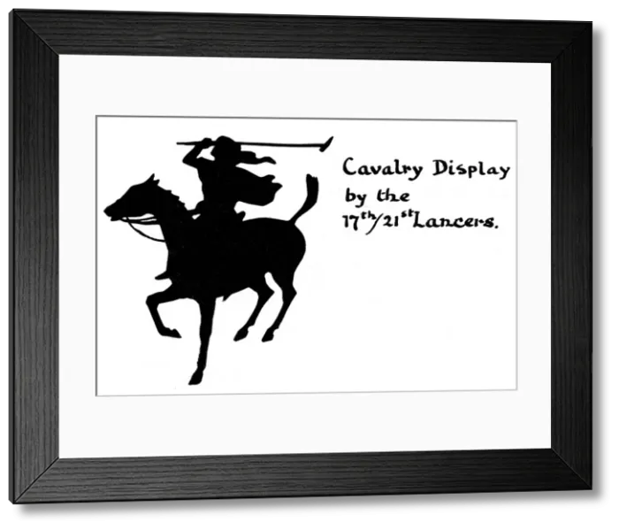 Framed Print : Silhouette of cavalry display, 17th / 21st Lancers Framed Print : Silhouette of cavalry display, 17th / 21st Lancers
