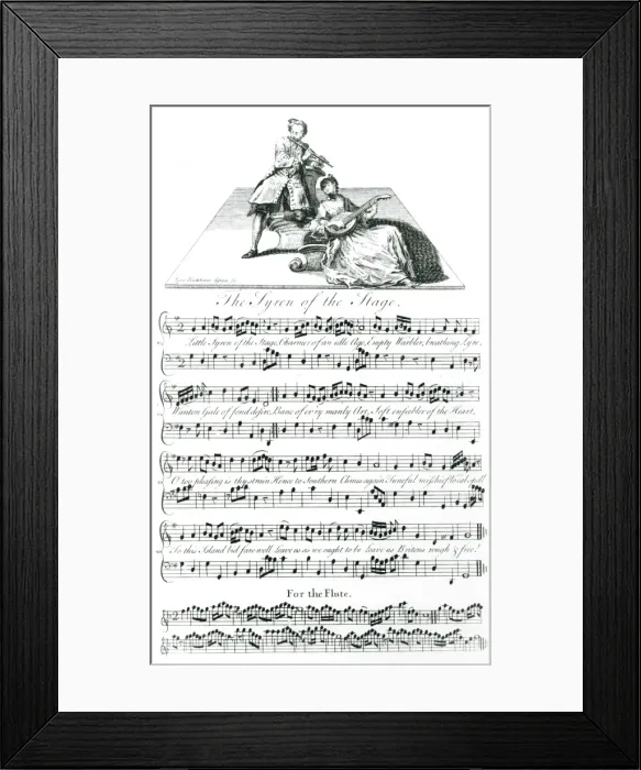 Framed Print : Duet for viol and flute - The siren of the stage Framed Print : Duet for viol and flute - The siren of the stage