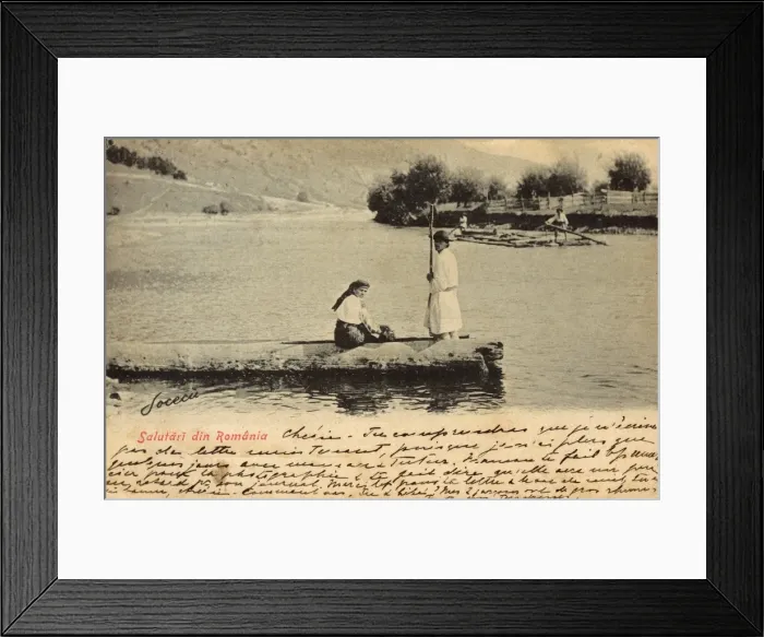 Framed Print : Log boat - Romania Framed Print : Log boat - Romania
