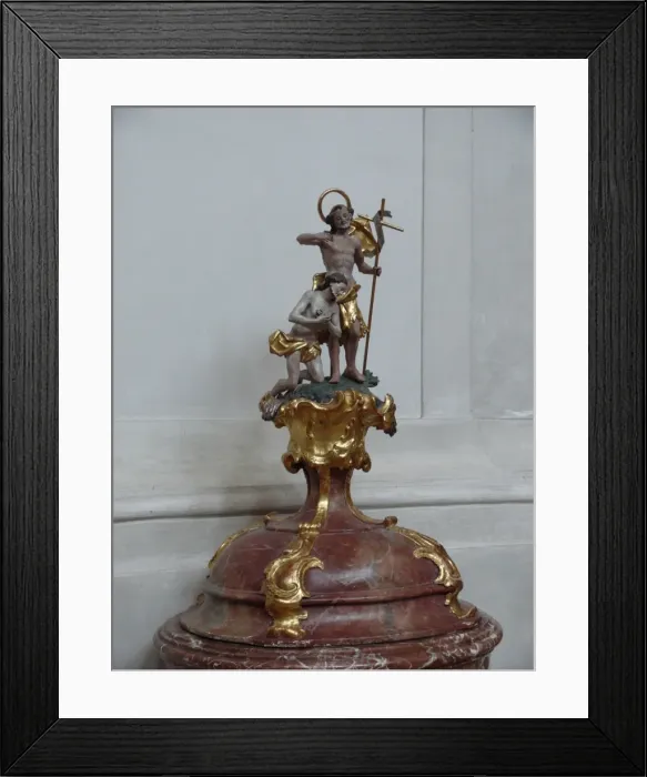 Framed Print : Religious statue, Ettal Monastery, Upper Bavaria, Germany Framed Print : Religious statue, Ettal Monastery, Upper Bavaria, Germany