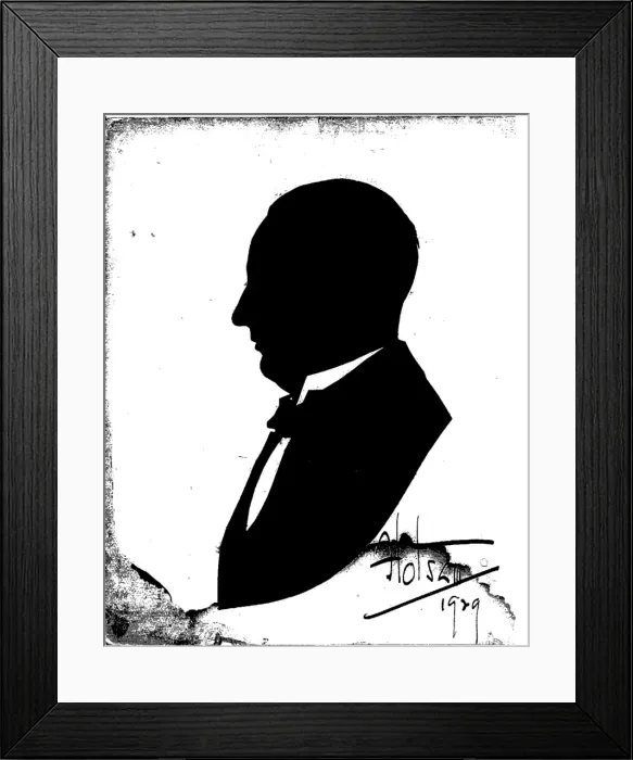 Framed Print : Silhouette of Gustav Holst, composer Framed Print : Silhouette of Gustav Holst, composer