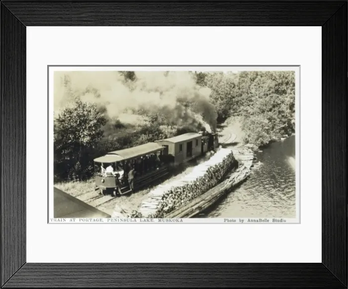 Framed Print : Train at Portage, Peninsula Lake, Muskoka (1 / 2) Framed Print : Train at Portage, Peninsula Lake, Muskoka (1 / 2)