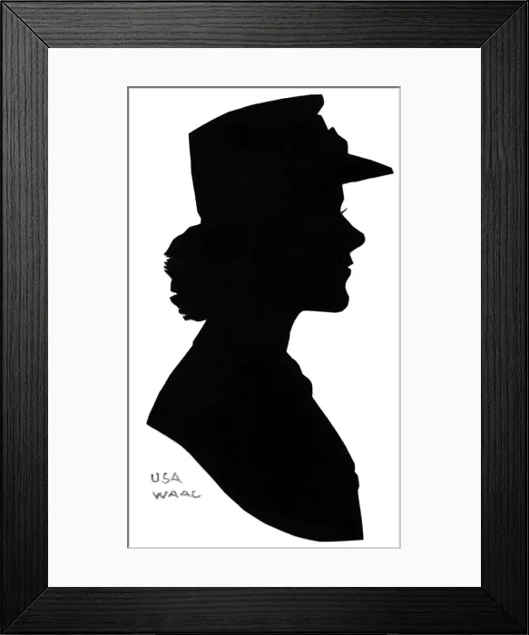 Framed Print : Silhouette of American WaC Framed Print : Silhouette of American WaC
