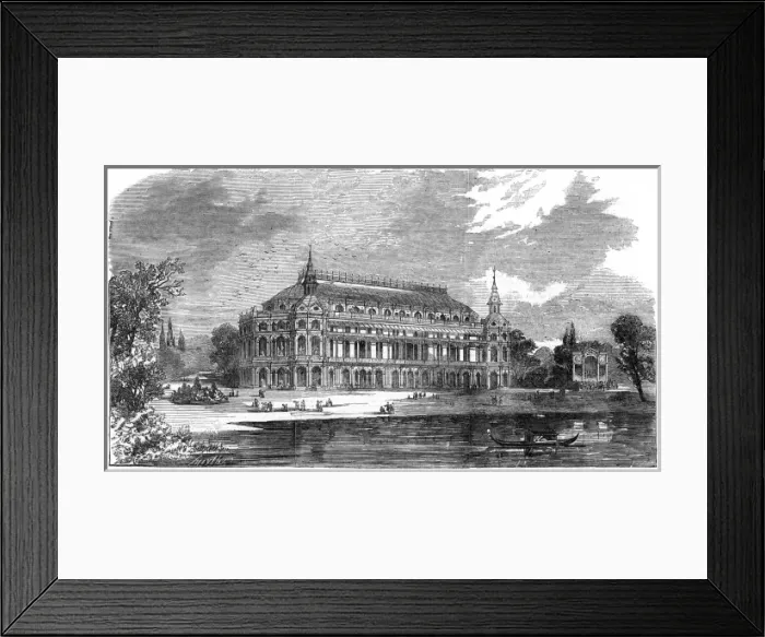 Framed Print : Proposed Concert Hall, Surrey Gardens, 1856 Framed Print : Proposed Concert Hall, Surrey Gardens, 1856