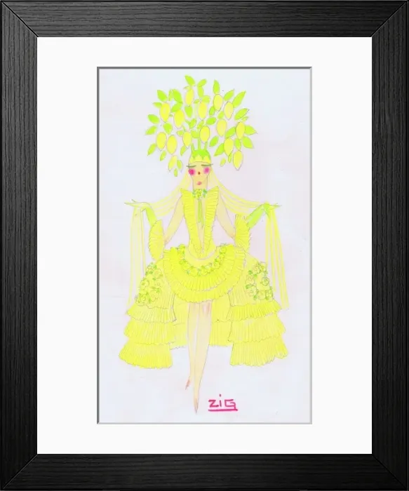 Framed Print : Costume design by Zig Framed Print : Costume design by Zig