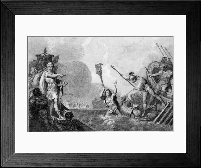 Framed Print : Caesar invades Britain Framed Print : Caesar invades Britain