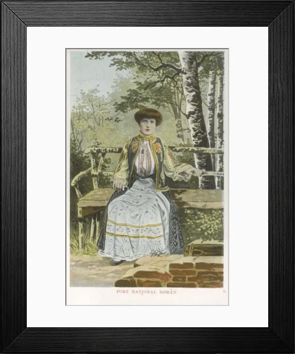 Framed Print : Romania - Woman in National Costume Framed Print : Romania - Woman in National Costume
