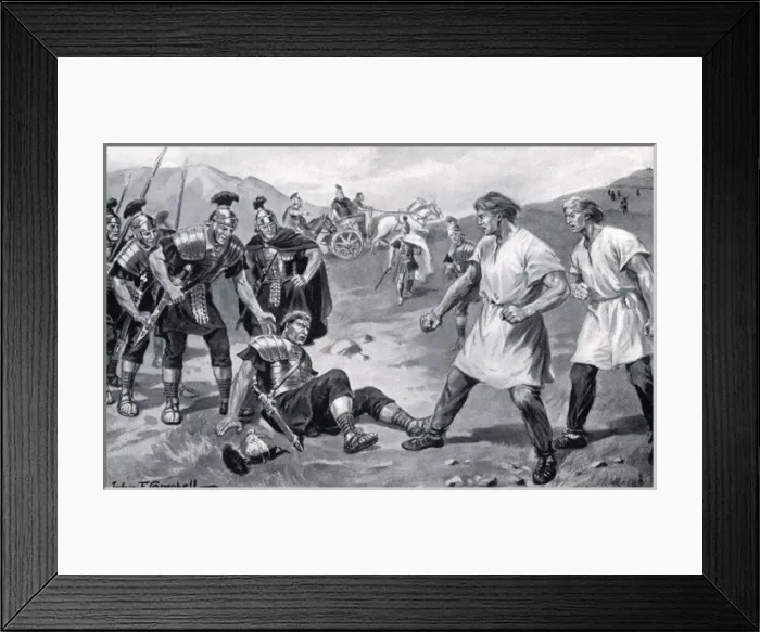 Framed Print : Roman legionaries fight Framed Print : Roman legionaries fight