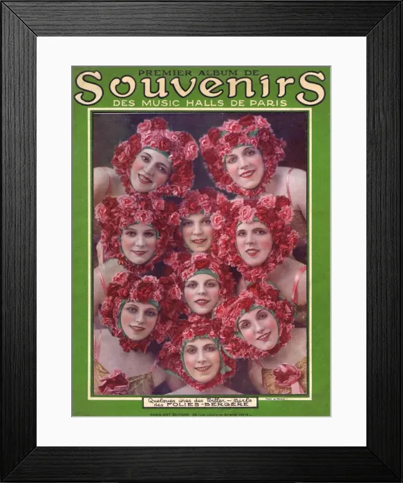 Framed Print : Album Souvenirs des Music Halls de Paris Framed Print : Album Souvenirs des Music Halls de Paris