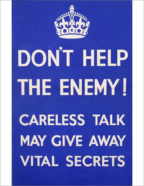 Poster: Don t Help The Enemy