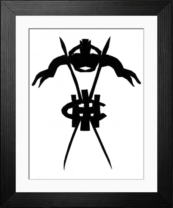 Framed Print : Silhouette of a military badge Framed Print : Silhouette of a military badge
