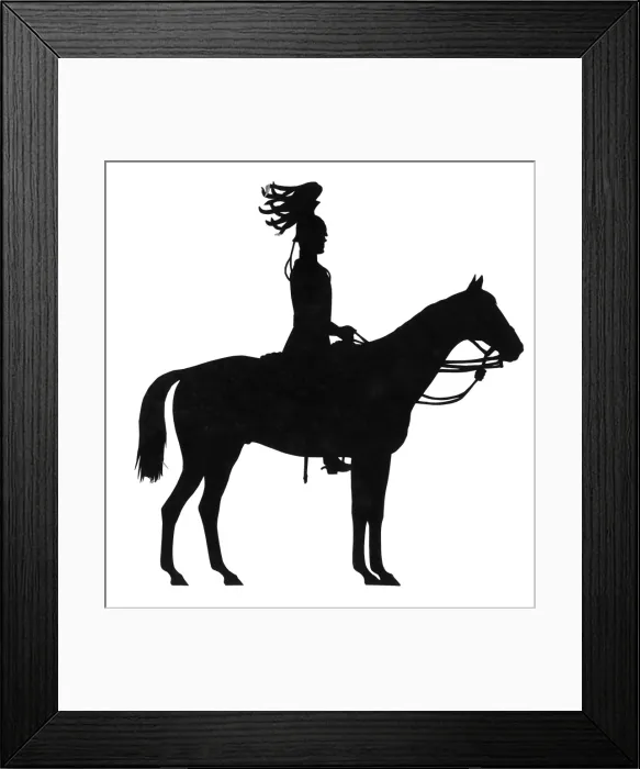 Framed Print : Silhouette of a cavalryman on horseback Framed Print : Silhouette of a cavalryman on horseback