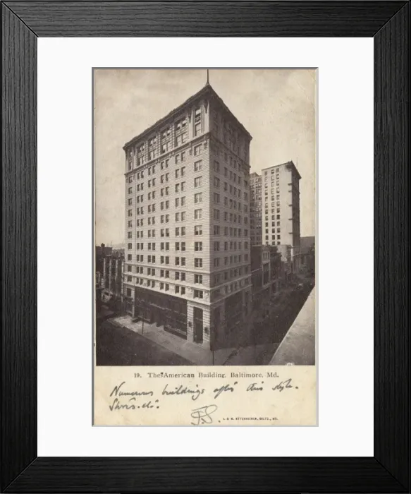 Framed Print : American Building, Baltimore, Maryland Framed Print : American Building, Baltimore, Maryland