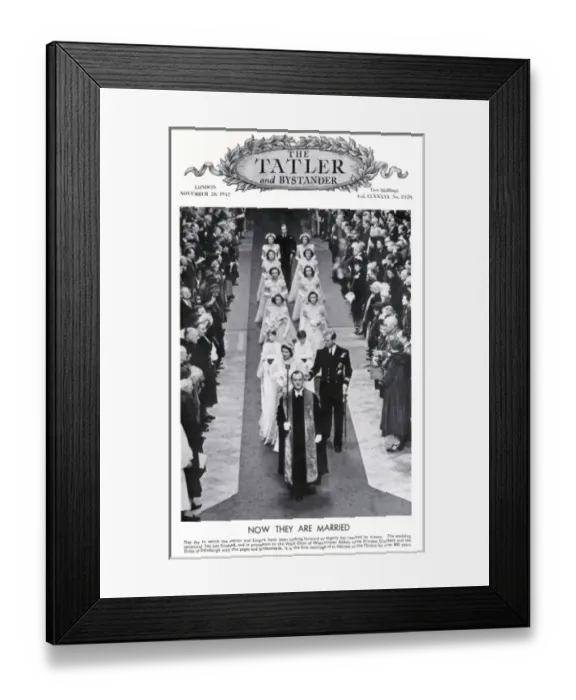 Framed Print : Royal Wedding 1947 - Tatler front cover Framed Print : Royal Wedding 1947 - Tatler front cover