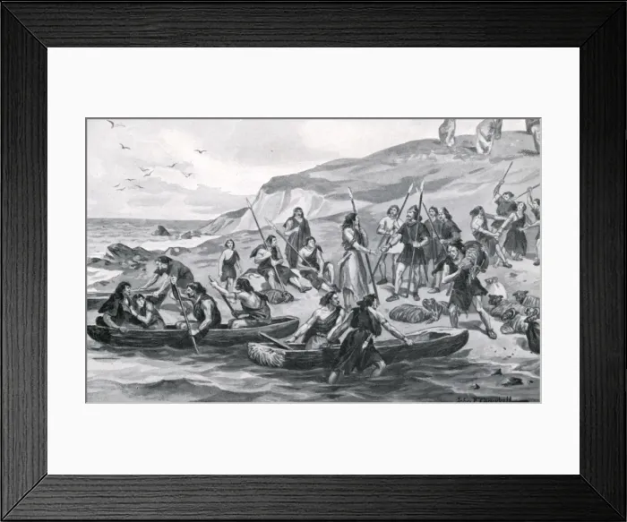 Framed Print : Pioneer colonists head for Britain Framed Print : Pioneer colonists head for Britain
