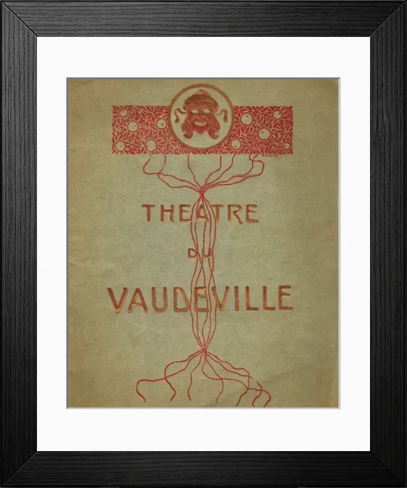 Framed Print : Programme cover for Theatre du Vaudeville Framed Print : Programme cover for Theatre du Vaudeville
