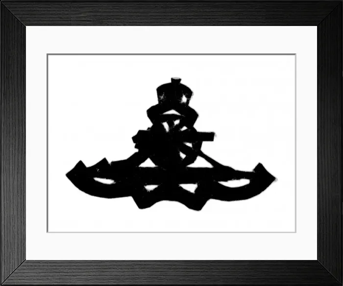 Framed Print : Silhouette of a military badge Framed Print : Silhouette of a military badge