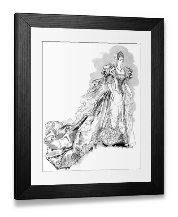 Framed Print : Princess Victoria Melita of Edinburghs wedding dress Framed Print : Princess Victoria Melita of Edinburghs wedding dress