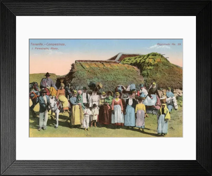 Framed Print : Spain - Campesinos, Tenerife