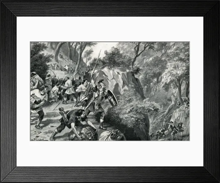 Framed Print : Roman merchants attacked by Britons Framed Print : Roman merchants attacked by Britons