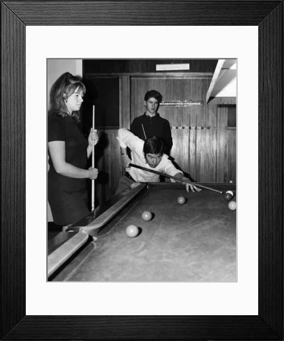 Framed Print : Game of snooker, Convalescent Police Seaside Home Framed Print : Game of snooker, Convalescent Police Seaside Home