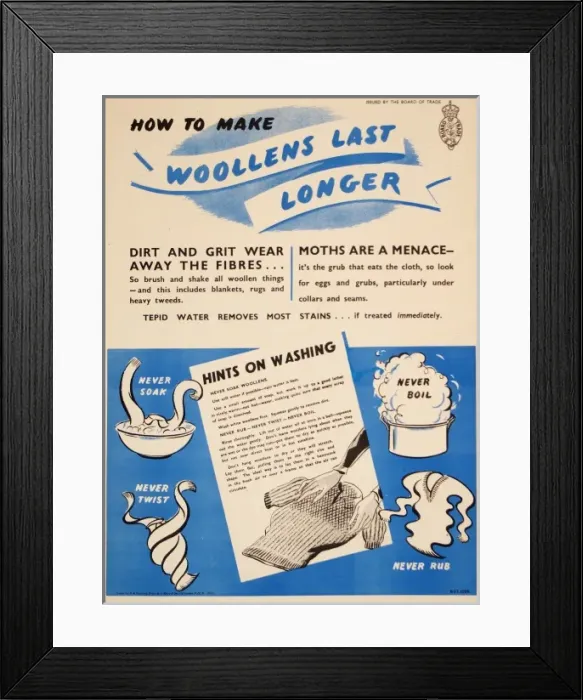 Framed Print : Poster: How to make woollens last longer Framed Print : Poster: How to make woollens last longer