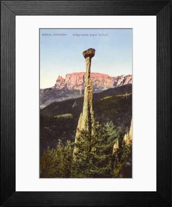 Framed Print : Ritten Plateau, Tyrol, Italy - Erdpyramids Framed Print : Ritten Plateau, Tyrol, Italy - Erdpyramids