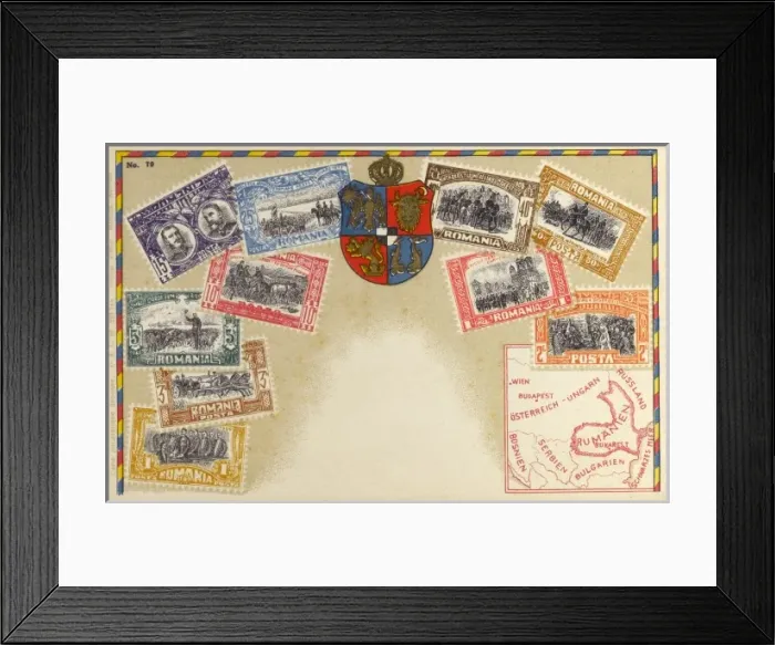 Framed Print : Stamps of Romania Framed Print : Stamps of Romania