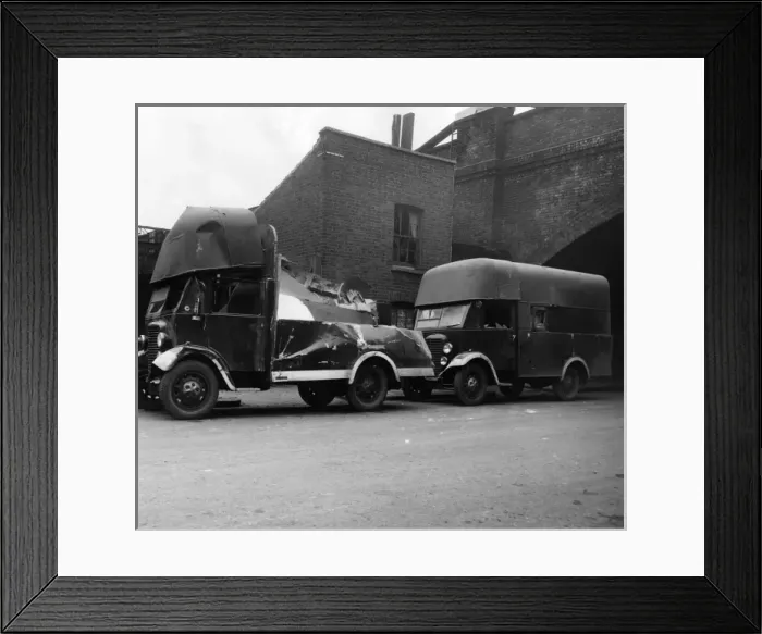 Framed Print : Wartime bomb damage, Lambeth, south east London Framed Print : Wartime bomb damage, Lambeth, south east London
