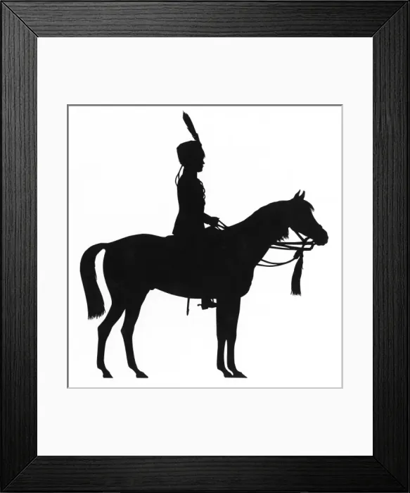 Framed Print : Silhouette of a cavalryman on horseback Framed Print : Silhouette of a cavalryman on horseback