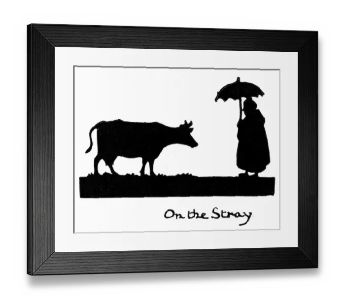 Framed Print : Silhouette, On the Stray Framed Print : Silhouette, On the Stray