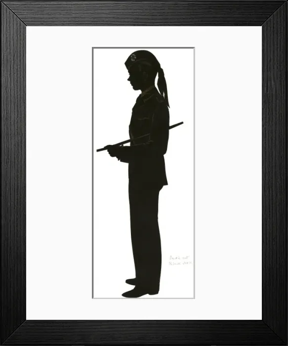 Framed Print : Silhouette of 2nd Lieutenant, Black Watch Framed Print : Silhouette of 2nd Lieutenant, Black Watch