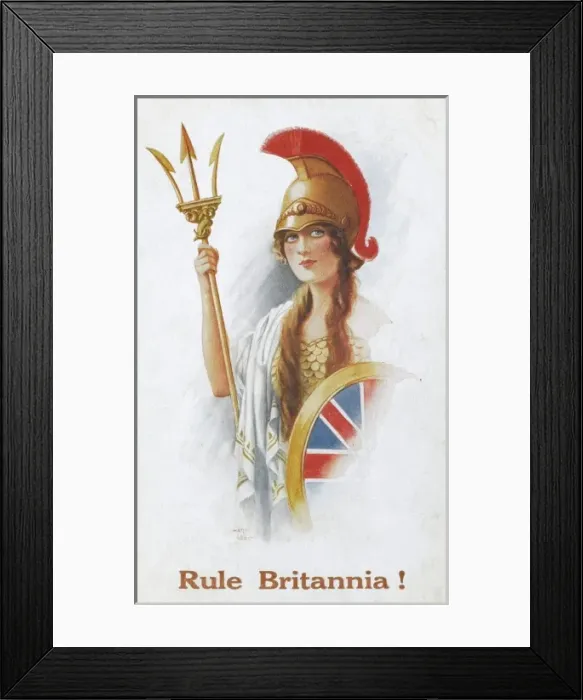 Framed Print : Britannia. Rule Britannia!. circa 1910s Framed Print : Britannia. Rule Britannia!. circa 1910s