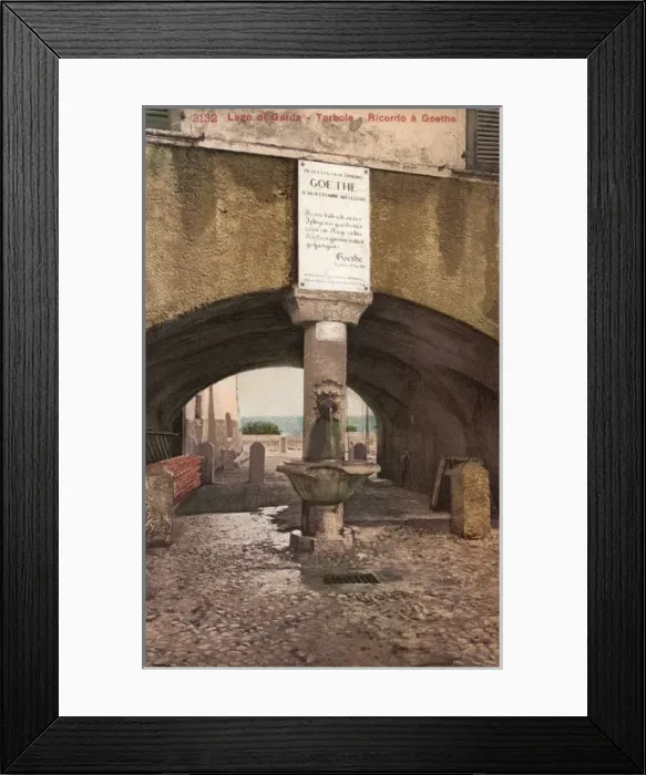 Framed Print : Torbole - Lake Garda, Italy - Goethe memorial tablet Framed Print : Torbole - Lake Garda, Italy - Goethe memorial tablet