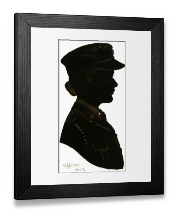 Framed Print : Silhouette of an ATS officer Framed Print : Silhouette of an ATS officer