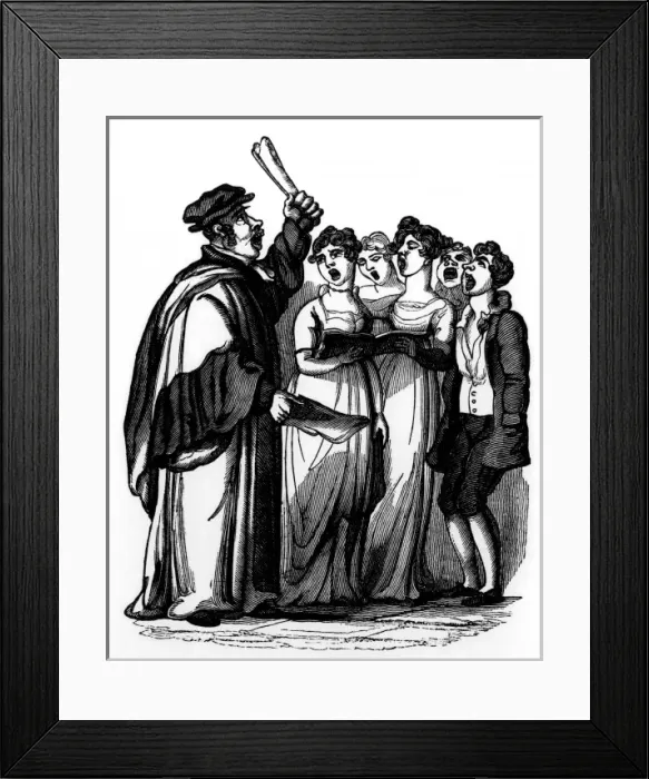 Framed Print : A timekeeper: singers in 1831 Framed Print : A timekeeper: singers in 1831